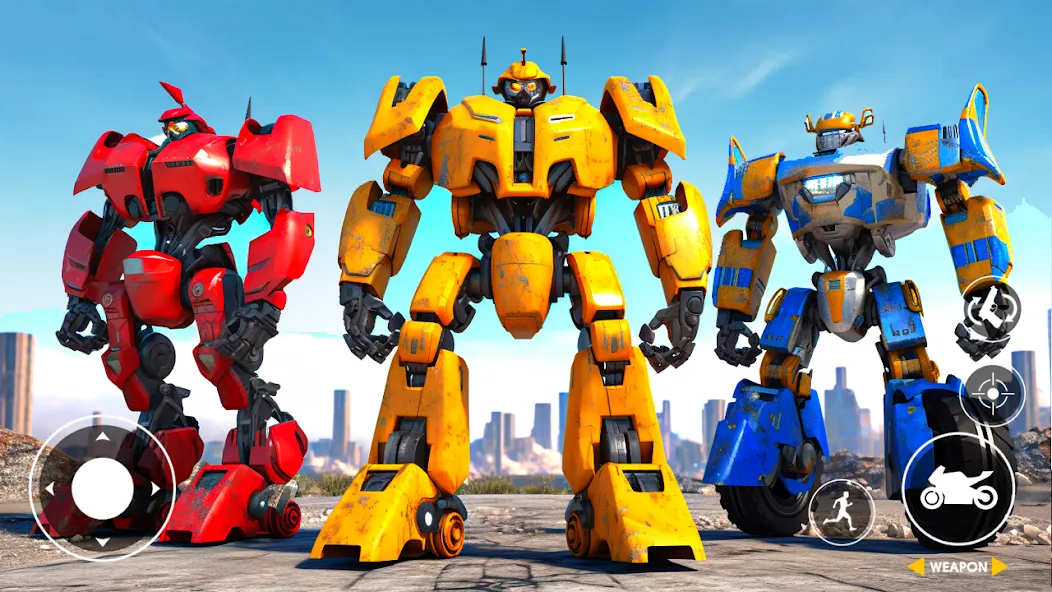 Real Robot Bike Transform Game [МОД: Много денег, Монет и Все открыто] Screenshot 2