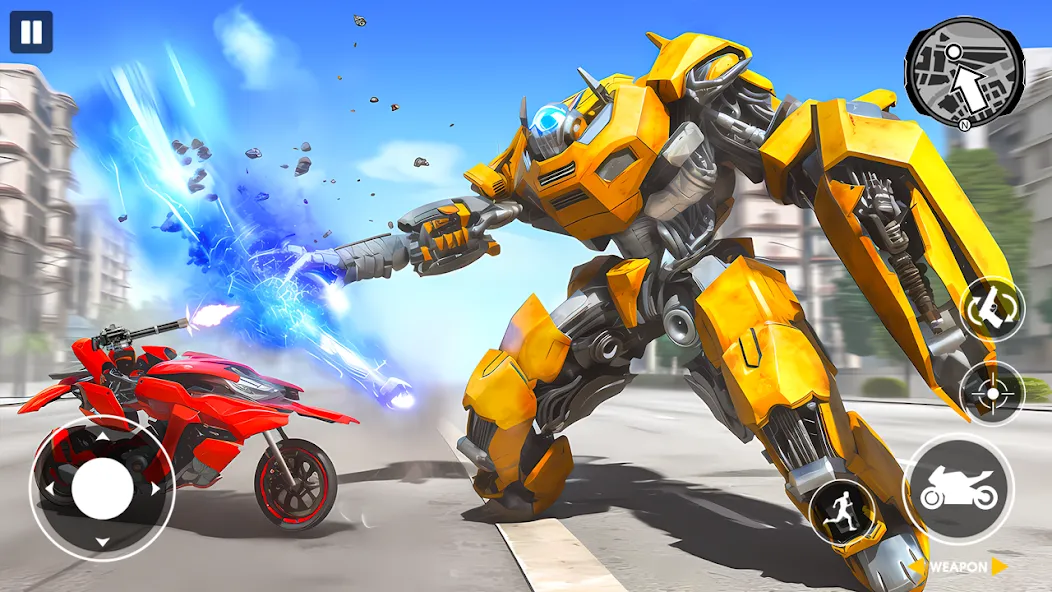 Real Robot Bike Transform Game [МОД: Много денег, Монет и Все открыто] Screenshot 4