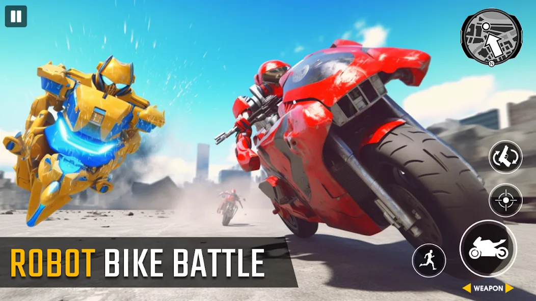 Real Robot Bike Transform Game [МОД: Много денег, Монет и Все открыто] Screenshot 5