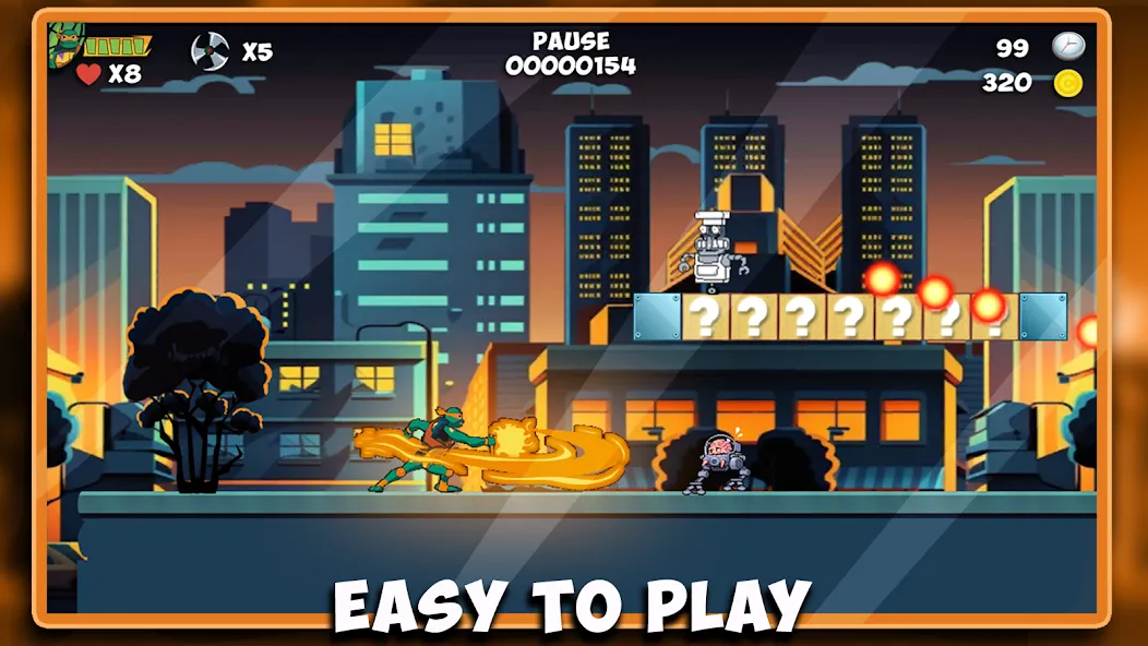 The turtle adventur ninja hero [МОД: Все открыто, Дополнительные деньги и Меню MOD] Screenshot 2