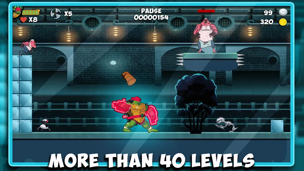 The turtle adventur ninja hero [МОД: Все открыто, Дополнительные деньги и Меню MOD] Screenshot 3
