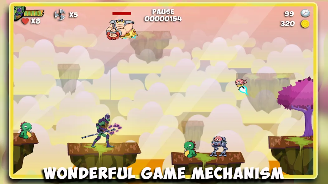 The turtle adventur ninja hero [МОД: Все открыто, Дополнительные деньги и Меню MOD] Screenshot 4