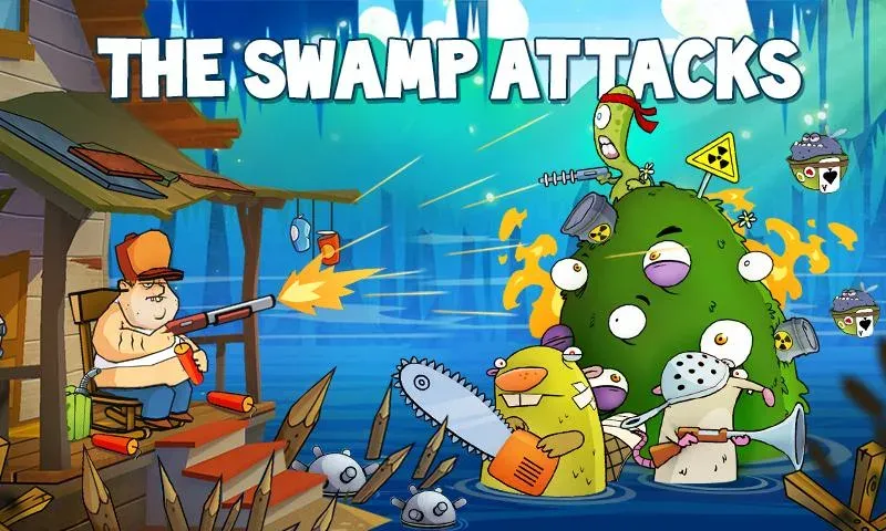 Swamp Attack (Свомп Аттак) [МОД: Меню, Бесконечные монеты и Открытые уровни] Screenshot 1