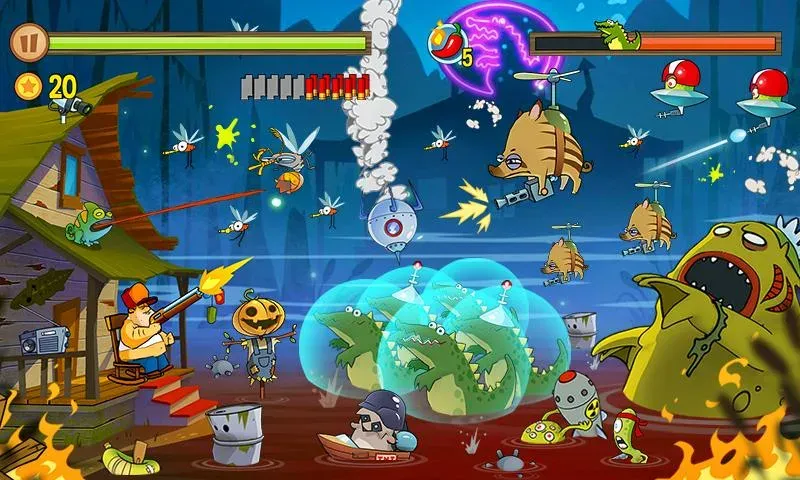 Swamp Attack (Свомп Аттак) [МОД: Меню, Бесконечные монеты и Открытые уровни] Screenshot 4