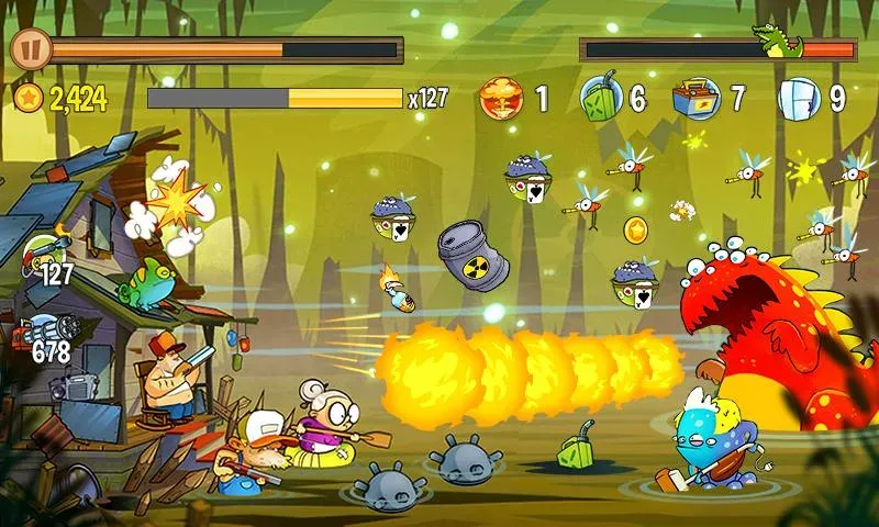Swamp Attack (Свомп Аттак) [МОД: Меню, Бесконечные монеты и Открытые уровни] Screenshot 5