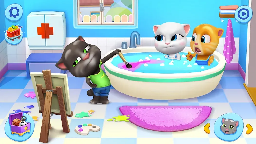 My Talking Tom Friends [МОД: Все открыто, Дополнительные деньги и Меню MOD] Screenshot 1
