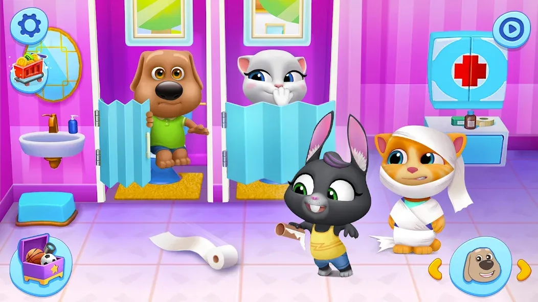 My Talking Tom Friends [МОД: Все открыто, Дополнительные деньги и Меню MOD] Screenshot 2