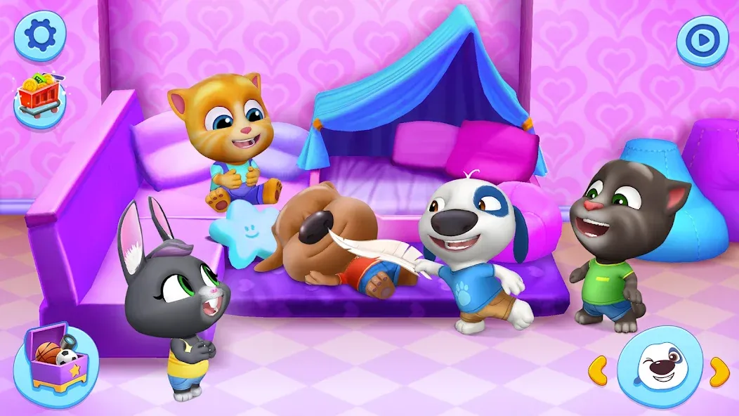 My Talking Tom Friends [МОД: Все открыто, Дополнительные деньги и Меню MOD] Screenshot 4