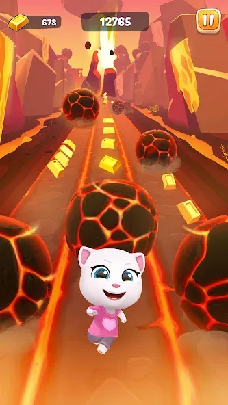 Talking Tom Time Rush [МОД: Меню, Бесконечные монеты и Открытые уровни] Screenshot 2