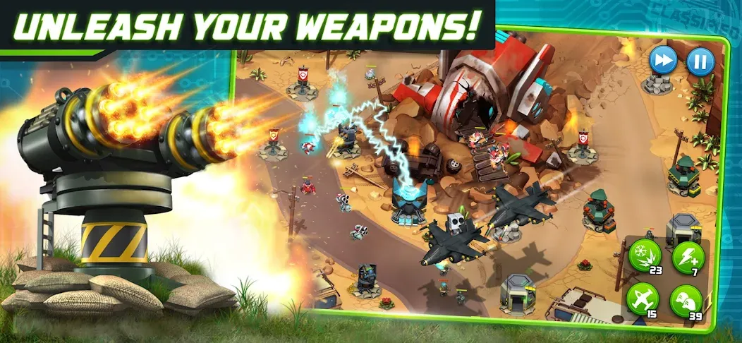 Alien Creeps - Tower Defense (Эйлиен Крипс ТД) [МОД: Много денег, Монет и Все открыто] Screenshot 1