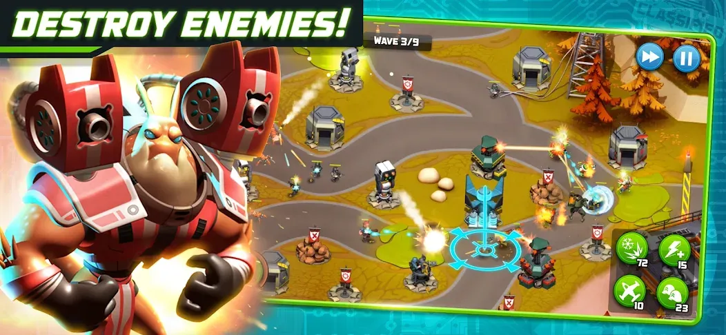 Alien Creeps - Tower Defense (Эйлиен Крипс ТД) [МОД: Много денег, Монет и Все открыто] Screenshot 2