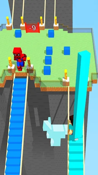 Craft Bridge Race (Крафт Бридж Рейс) [МОД: Много монет, Открытые уровни и Мега MOD] Screenshot 1