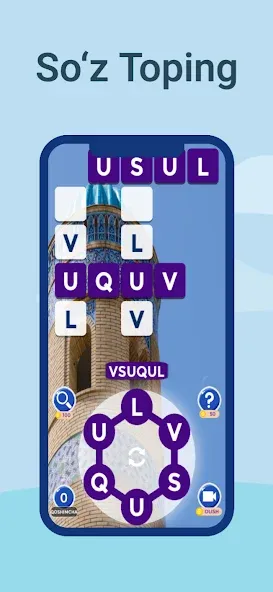 So'z o'yini - So'zni Toping [МОД: Бесконечные деньги, Монеты и Мега MOD] Screenshot 1