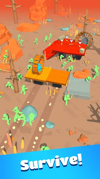 Zombie Raft (Зомби Рафт) [МОД: Меню, Бесконечные монеты и Открытые уровни] Screenshot 2