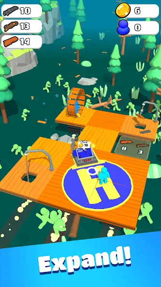 Zombie Raft (Зомби Рафт) [МОД: Меню, Бесконечные монеты и Открытые уровни] Screenshot 5