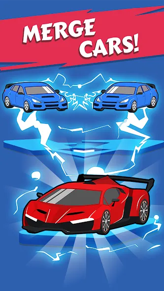 Merge Car - Idle Merge Cars (Мердж Кар) [МОД: Деньги, Монеты и Меню MOD] Screenshot 2