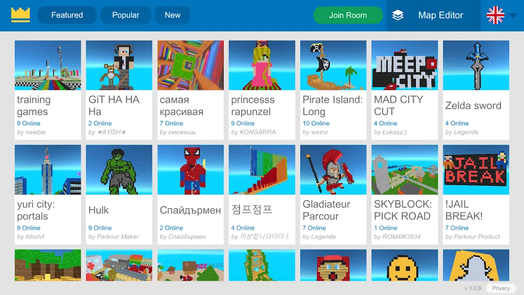 Parkour Craft: Online PvP Game (Паркур Крафт) [МОД: Деньги, Монеты и Меню MOD] Screenshot 2