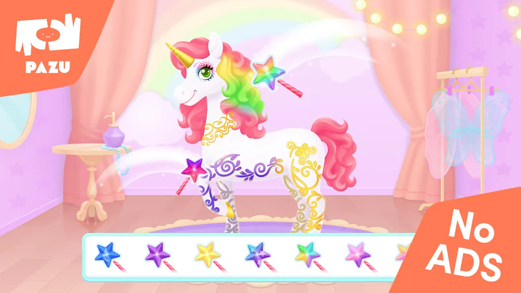 My Unicorn dress up for kids [МОД: Много денег, Монет и Все открыто] Screenshot 2