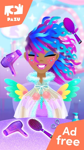 Girls Hair Salon Unicorn [МОД: Много монет, Открытые уровни и Мега MOD] Screenshot 2