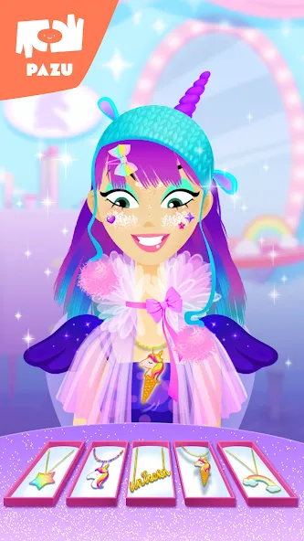 Girls Hair Salon Unicorn [МОД: Много монет, Открытые уровни и Мега MOD] Screenshot 4