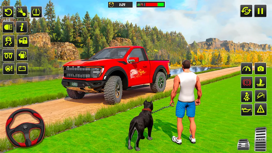 Offroad 4x4 Jeep Driving Game [МОД: Все открыто, Дополнительные деньги и Меню MOD] Screenshot 1