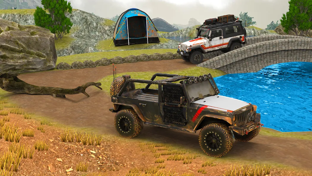 Offroad 4x4 Jeep Driving Game [МОД: Все открыто, Дополнительные деньги и Меню MOD] Screenshot 3