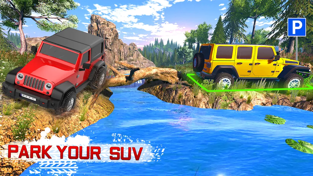 Offroad 4x4 Jeep Driving Game [МОД: Все открыто, Дополнительные деньги и Меню MOD] Screenshot 4