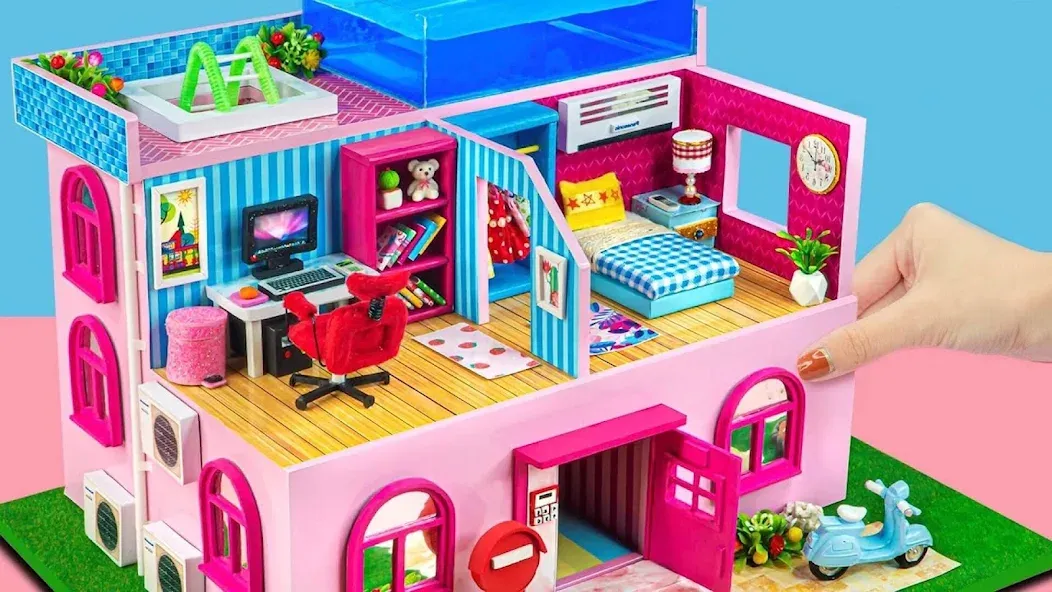 Girl Doll House Design Games (Дизайнерские игры для девочек Домик для кукол) [МОД: Много монет, Открытые уровни и Мега MOD] Screenshot 3