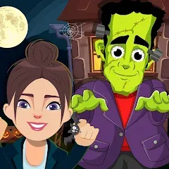 Скачать Pretend Play Halloween Party (Претендуй на Хэллоуинскую вечеринку) [МОД: Все открыто, Дополнительные деньги и Меню MOD] | Взлом Pretend Play Halloween Party на Андроид
