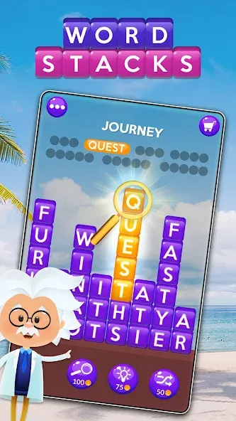 Word Stacks (Уорд Стэкс) [МОД: Меню, Бесконечные монеты и Открытые уровни] Screenshot 1