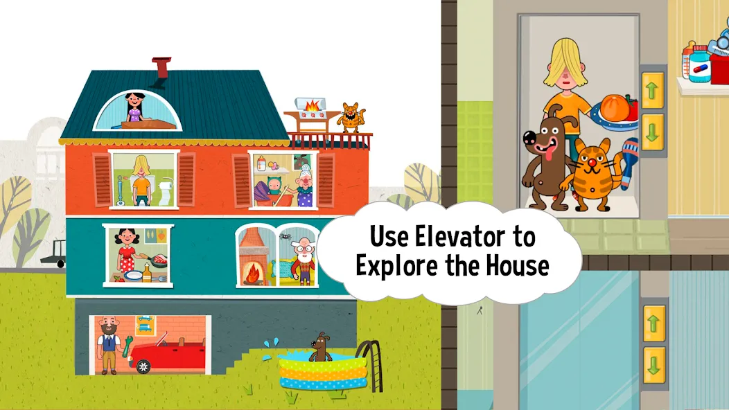 Pepi House: Happy Family (Пепи Хаус) [МОД: Бесконечные деньги, Монеты и Мега MOD] Screenshot 1