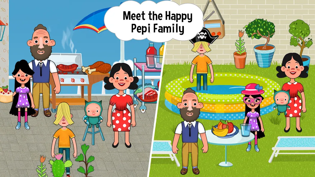 Pepi House: Happy Family (Пепи Хаус) [МОД: Бесконечные деньги, Монеты и Мега MOD] Screenshot 5