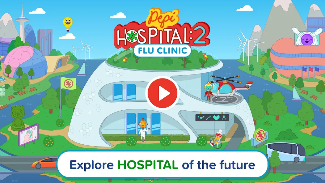 Pepi Hospital 2: Flu Clinic (Пепи Хоспитал 2) [МОД: Деньги, Монеты и Меню MOD] Screenshot 2