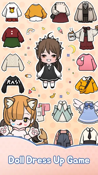 Unnie doll (Юнни кукла) [МОД: Все открыто, Дополнительные деньги и Меню MOD] Screenshot 1