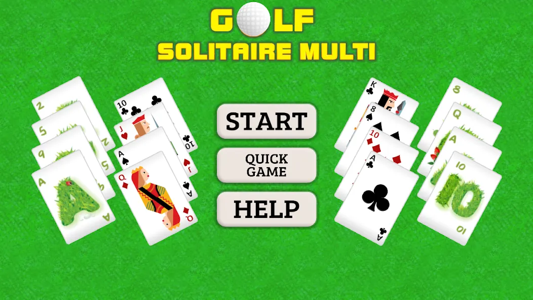 Golf Solitaire Multi CardsGame (Гольф Солитер Мульти КардсГейм) [МОД: Много денег, Монет и Все открыто] Screenshot 1