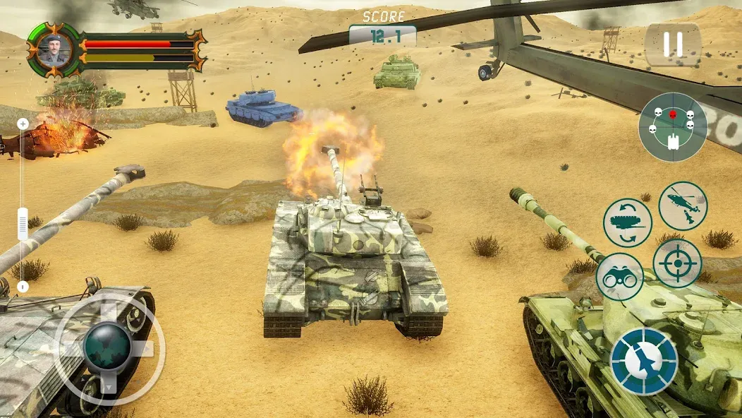 Army Tank Games Offline 3d [МОД: Все открыто, Дополнительные деньги и Меню MOD] Screenshot 1