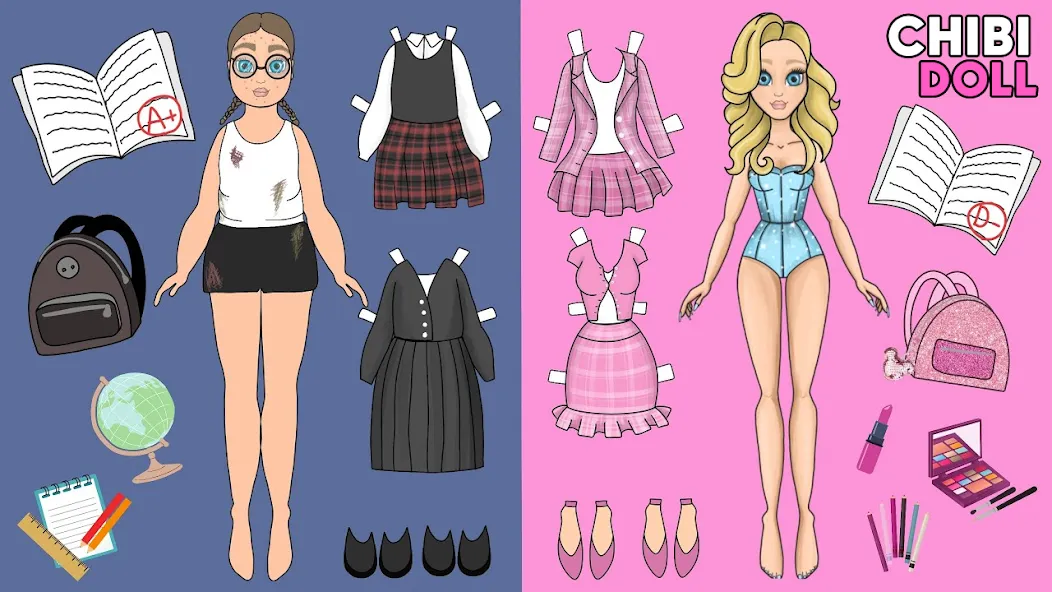 Chibi Dolls Dress Up Games (Чиби Куклы Игра в Одевание) [МОД: Бесконечные деньги, Монеты и Мега MOD] Screenshot 4