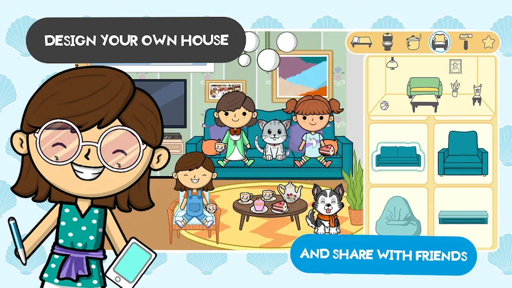 Lila's World:Create Play Learn [МОД: Много денег, Монет и Все открыто] Screenshot 1