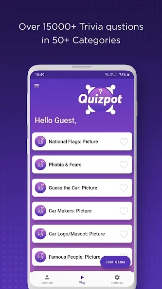 QuizPot: Group GK Quiz Trivia (КвизПот) [МОД: Много монет, Открытые уровни и Мега MOD] Screenshot 2