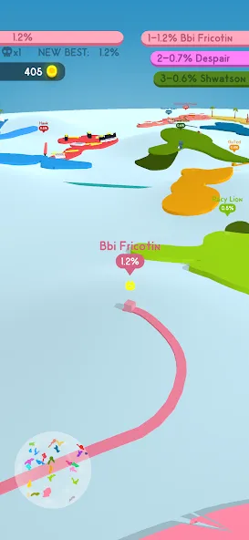 Paper.io 4 [МОД: Много монет, Открытые уровни и Мега MOD] Screenshot 5