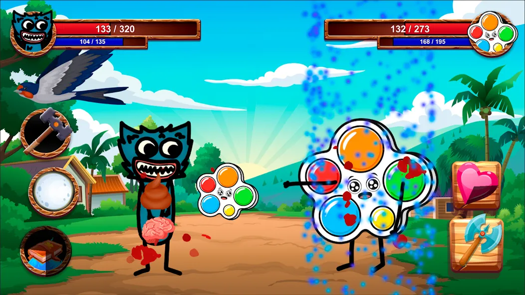 Cartoon Battle [МОД: Меню, Бесконечные монеты и Открытые уровни] Screenshot 1