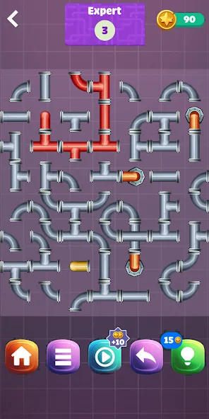 Pipe Puzzle Connect (Пайп Пазл Коннект) [МОД: Много денег, Монет и Все открыто] Screenshot 1
