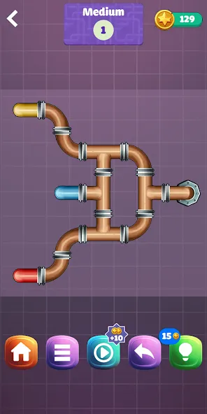 Pipe Puzzle Connect (Пайп Пазл Коннект) [МОД: Много денег, Монет и Все открыто] Screenshot 2