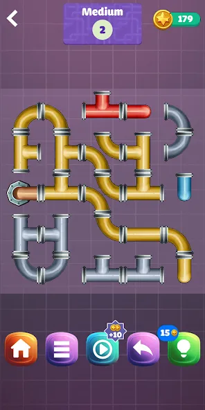 Pipe Puzzle Connect (Пайп Пазл Коннект) [МОД: Много денег, Монет и Все открыто] Screenshot 3