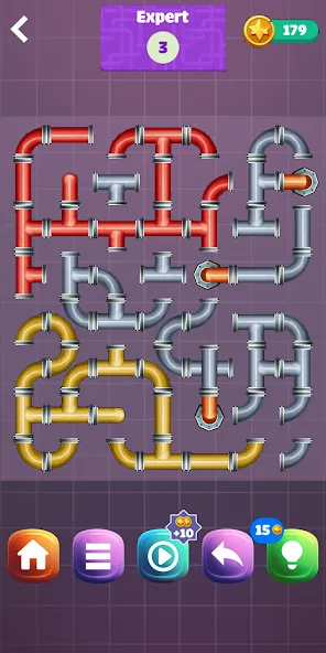 Pipe Puzzle Connect (Пайп Пазл Коннект) [МОД: Много денег, Монет и Все открыто] Screenshot 5