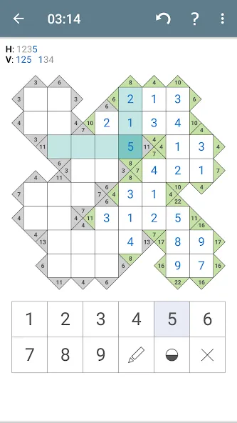 Kakuro (Cross Sums) [МОД: Все открыто, Дополнительные деньги и Меню MOD] Screenshot 3
