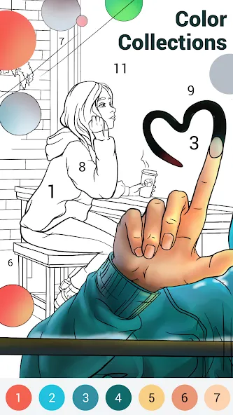 Happy Color®: Coloring Book (Хэппи Колор) [МОД: Меню, Бесконечные монеты и Открытые уровни] Screenshot 4