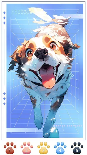 Dog Coloring, Color by number [МОД: Много монет, Открытые уровни и Мега MOD] Screenshot 1