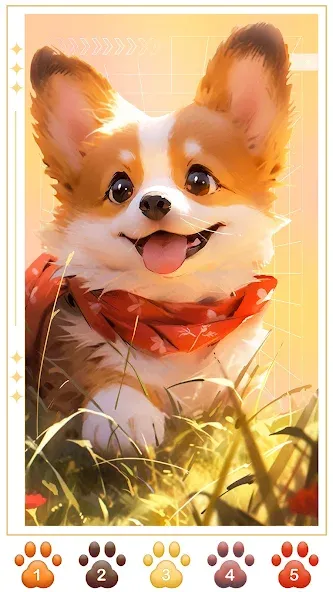 Dog Coloring, Color by number [МОД: Много монет, Открытые уровни и Мега MOD] Screenshot 4