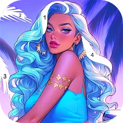 Скачать Paint Color: Color by number [МОД: Все открыто, Дополнительные деньги и Меню MOD] | Взлом Paint Color: Color by number на Андроид